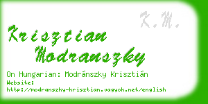krisztian modranszky business card