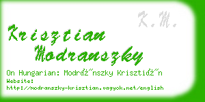 krisztian modranszky business card